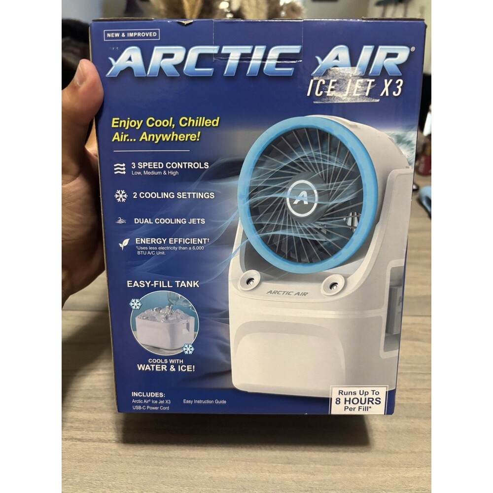 Arctic Air Ice Jet X3 Portable Personal Space Air Cooler Fan 3-Speed NIB